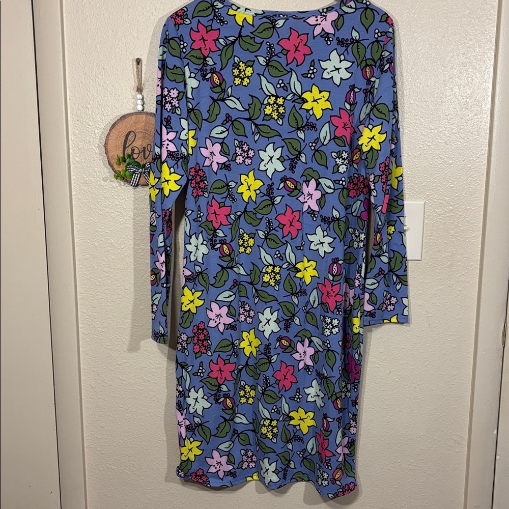Lularoe Floral Print Long Sleeve Debbie Dress Size XL - Picture 5 of 5